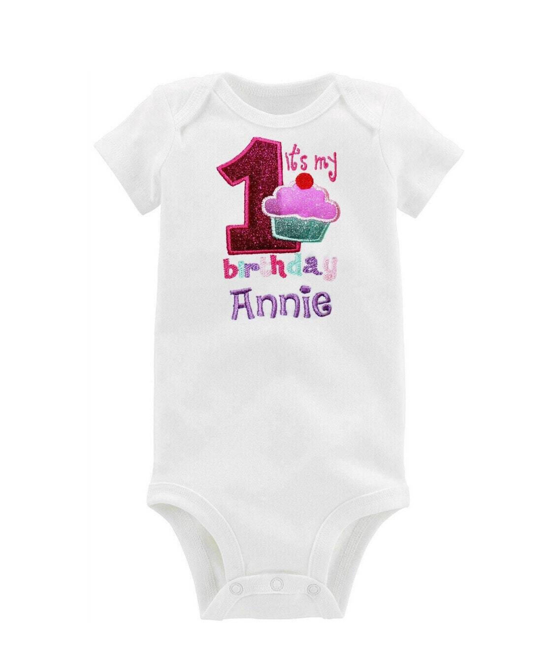 Girl 1st Birthday Outfit Personalized with  Name