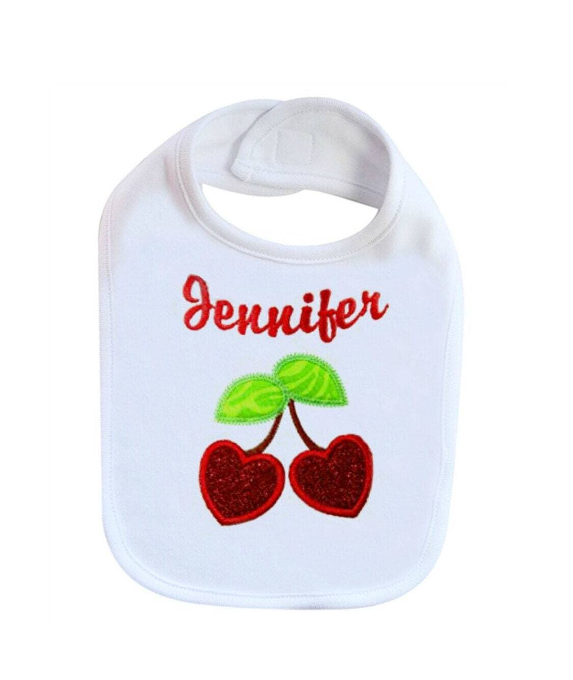 Valentine Girl Bib Personalized with Name