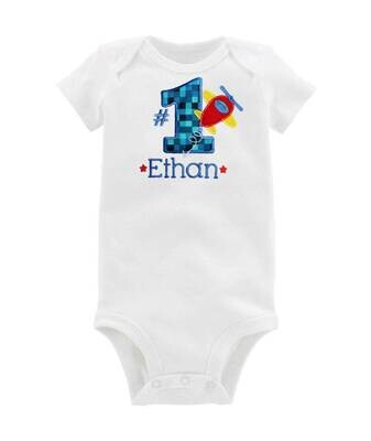 First Birthday Boy Outfit Personalized with Name