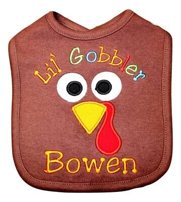 Thanksgiving Boy Bib Personalized with Name