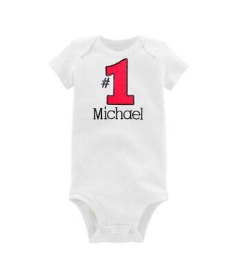 First Birthday Boy Outfit Personalized with Name.