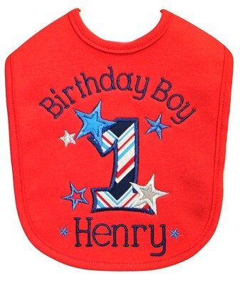 Boy 1st Birthday Bibs Personalized with Name