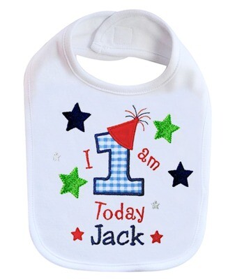 FIRST BIRTHDAY Bib Personalized with Name