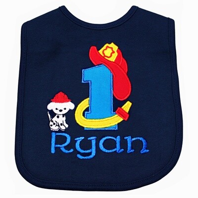 Boy 1st Birthday Bib Personalized with Name