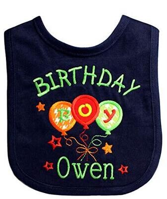 Boy Birthday Bibs - Personalized with Custom Name