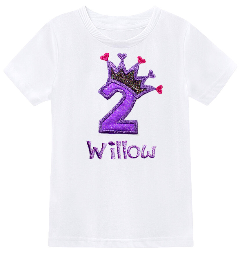 2nd Birthday Princess T Shirt Personalized with Name