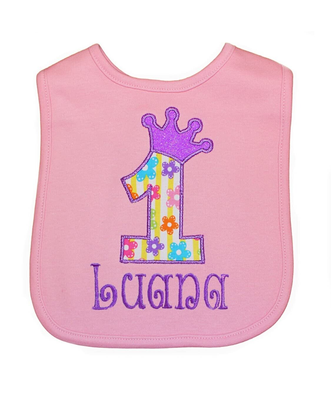 1st Birthday Girl Bib Personalized with Name