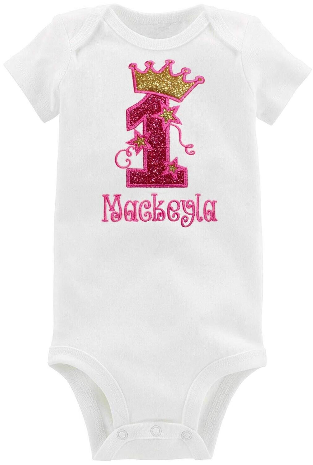 1st Birthday Girl Outfit Personalized with Name