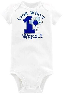 First Birthday Boy Outfit Personalized with Name