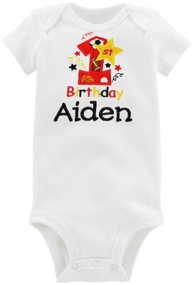 First Birthday Boys Outfit Personalized with Name