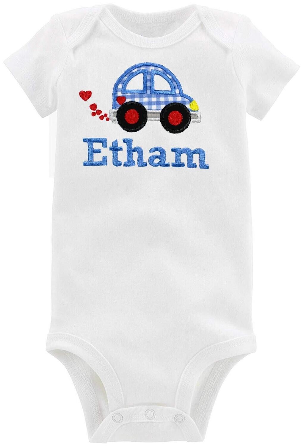 1st Valentine&#39;s Day Car Outfit Personalized with Name