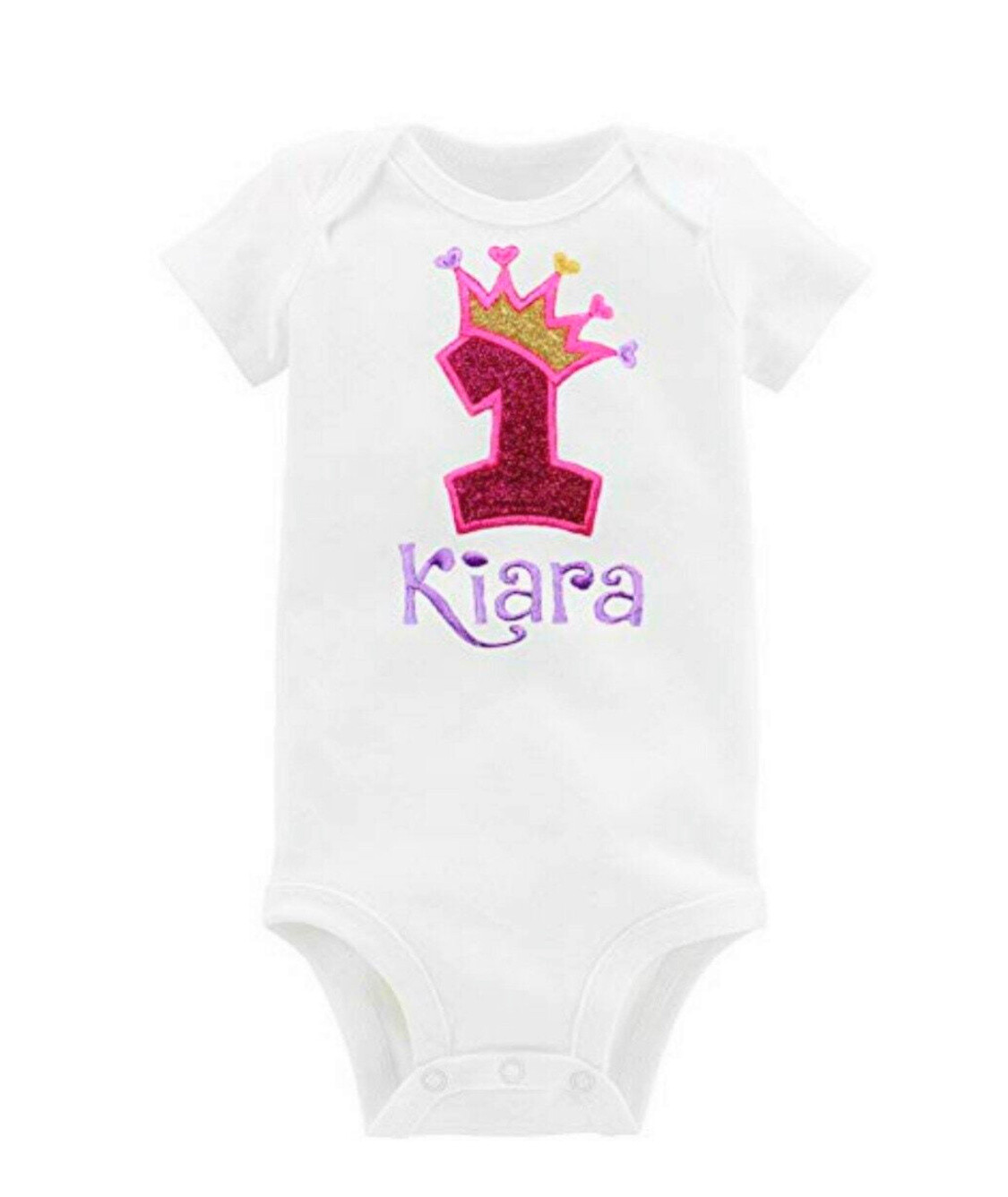 1st Birthday Girl Outfit Personalized with Name