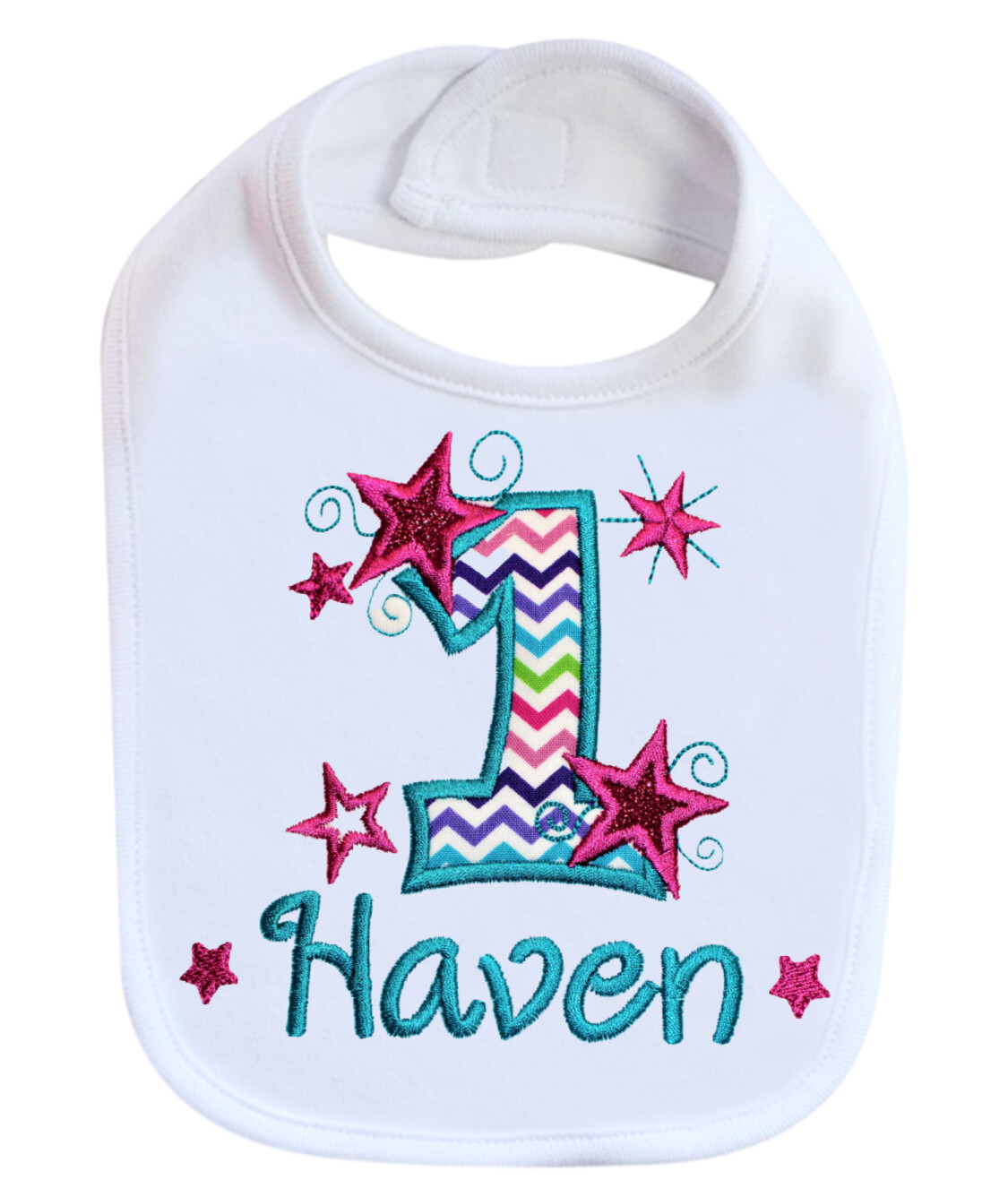 1st Birthday Girl Bib Personalized with Name