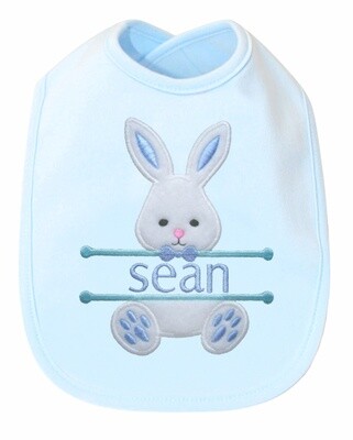 My First Easter Baby Boy Bib Personalized with child Custom Name