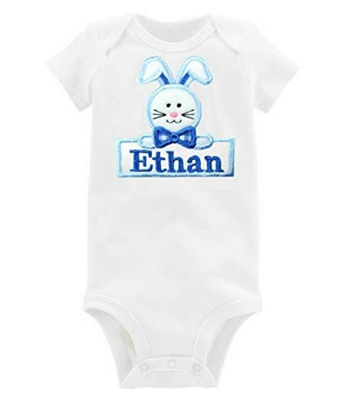 Easter Bunny Boy Outfit Personalized with Name