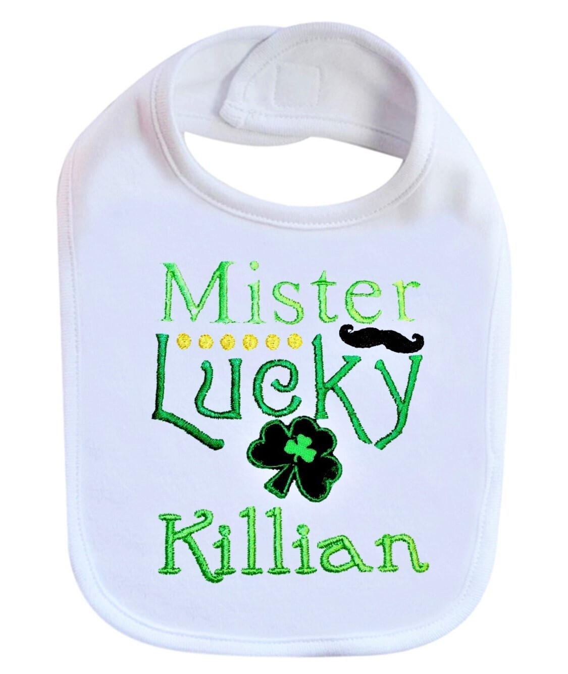 St. Patrick&#39;s Boy Bib Personalized with Name