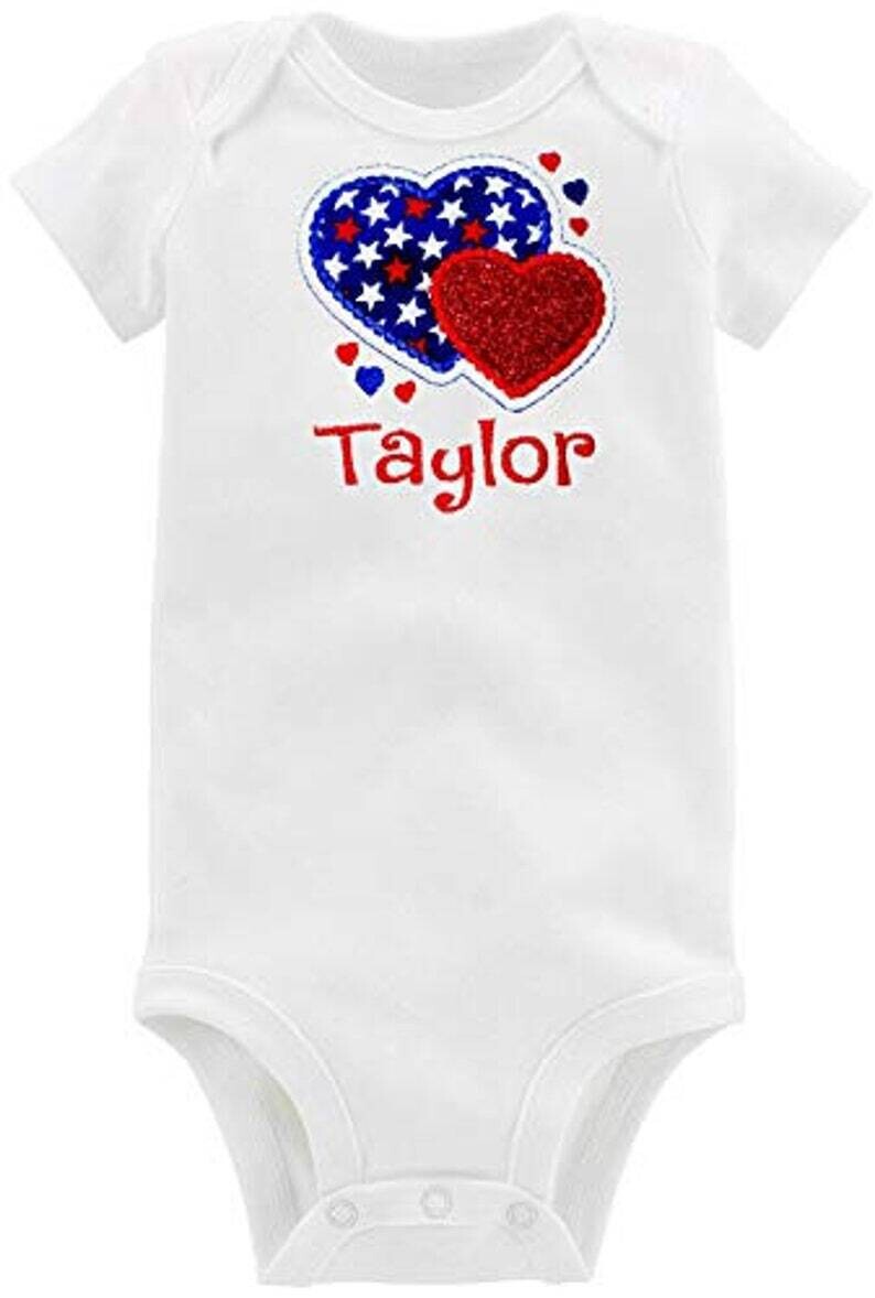 4th of July Girl Outfit Personalized with Name