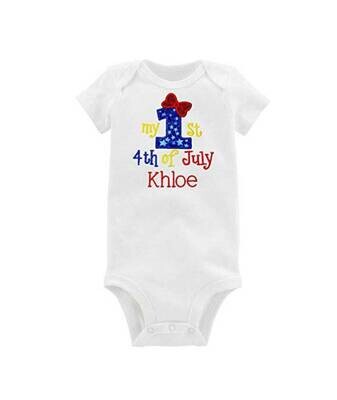 4th of July Patriotic Outfit Personalized with Name
