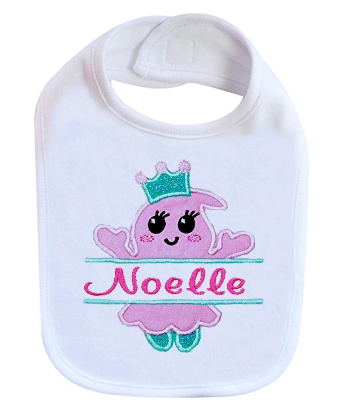 Halloween Baby Girl Bib Personalized with Name