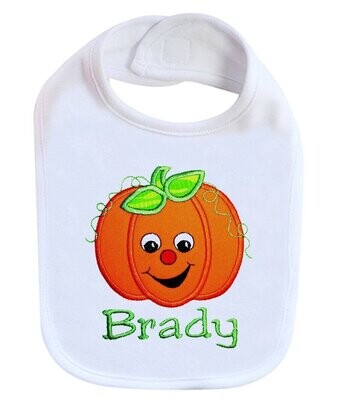 Pumpkin Unisex Bib Personalized with Name