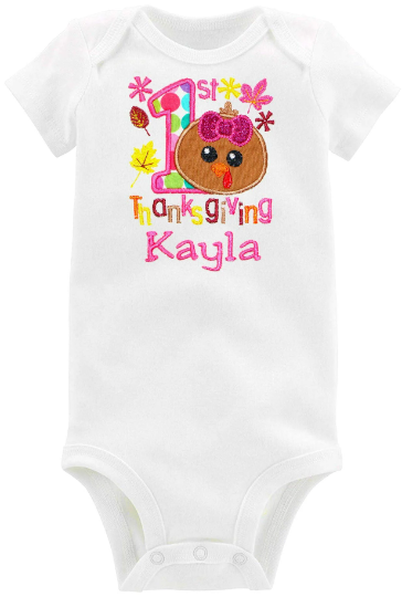 Thanksgiving Onesie Personalized with Name
