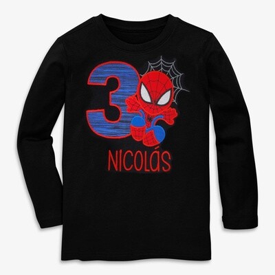 Spiderman Birthday Shirt, with Name