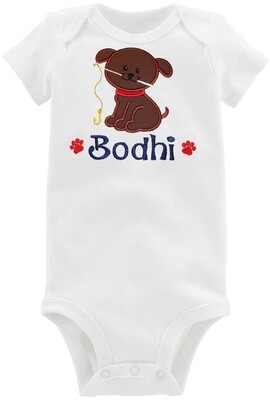 Baby Boy Outfit Puppy Dog Personalized with Name