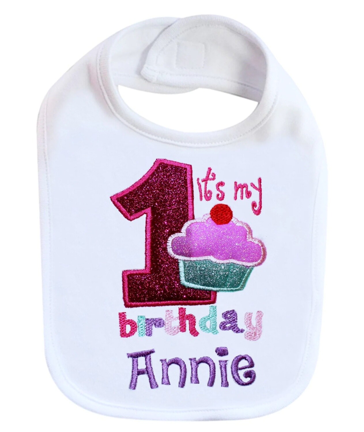 1st Birthday Girl CUPCAKE Personalized with Name