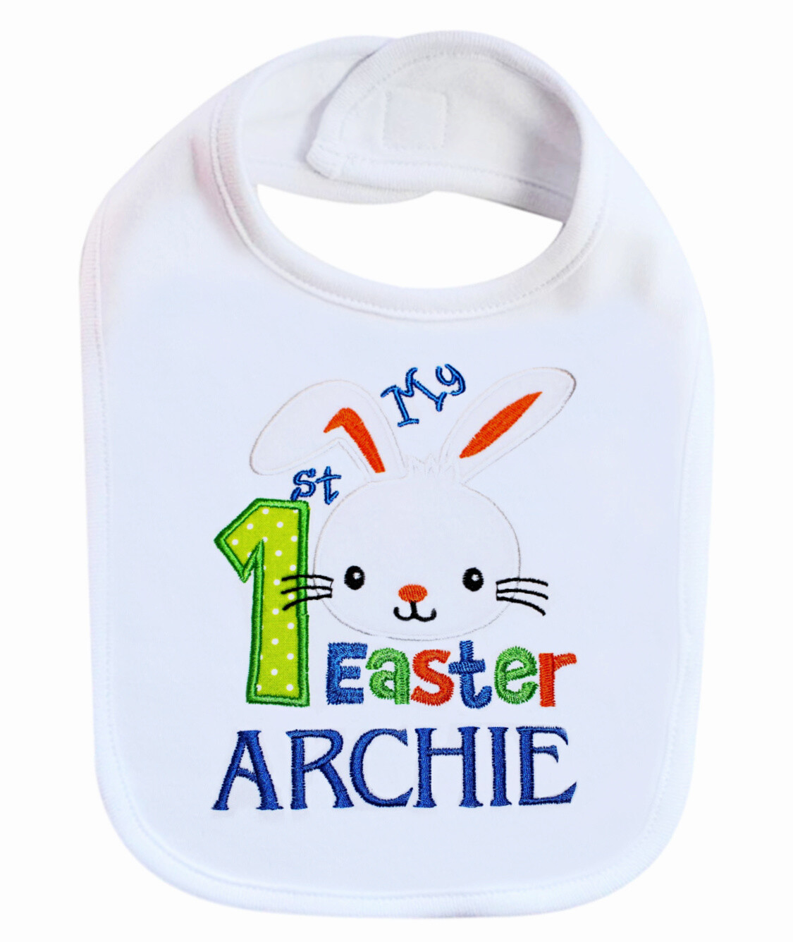 Easter Bunny Boy Bib Personalized with Name