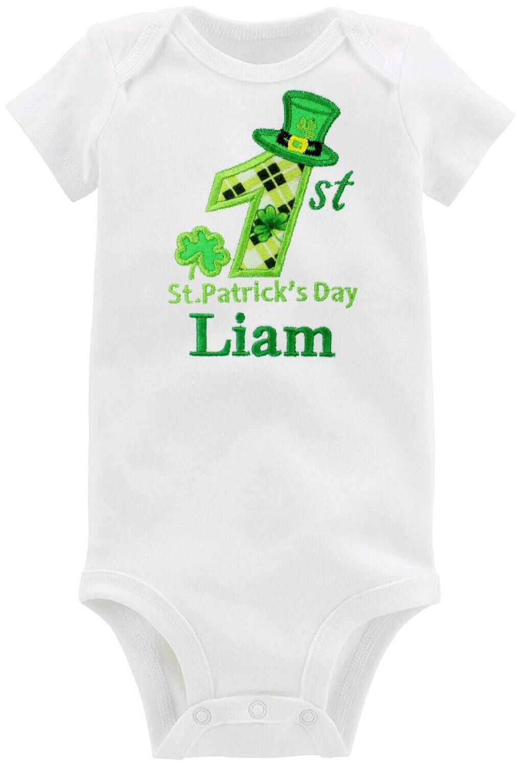 St. Patrick&#39;s Day Irish Boy Outfit Personalized with Name
