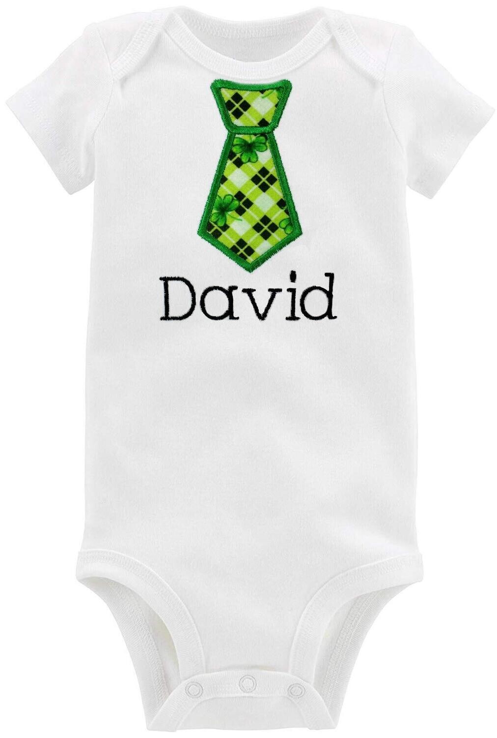 St. Patrick&#39;s Day Irish Boy Tie Outfit Personalized with Name