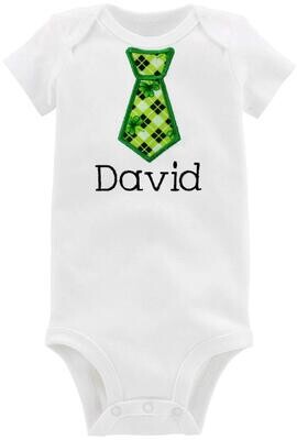 St. Patrick&#39;s Day Irish Boy Tie Outfit Personalized with Name