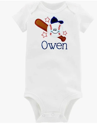 Baby Boy Baseball Outfit Personalized with Name