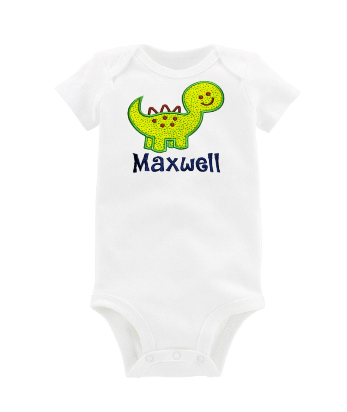 Baby Boy Dinosaur Bodysuit Personalized with Name