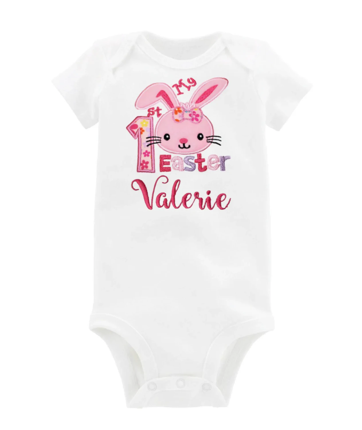 Easter Fuzzy Bunny Girl Outfit Personalized with Name