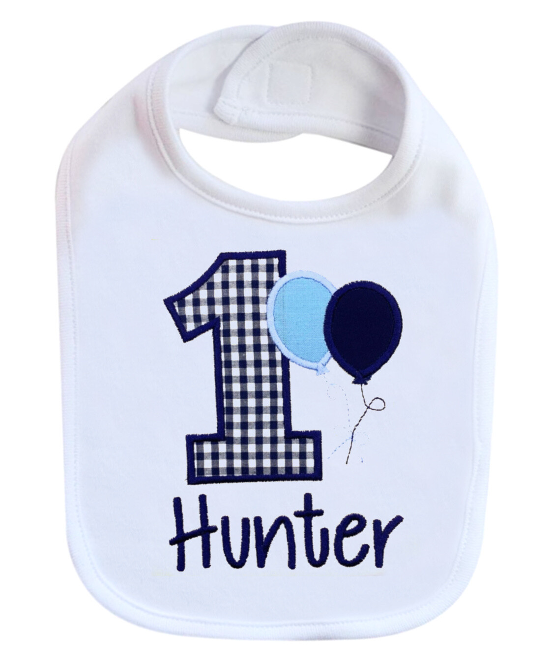 Boys&#39; 1st Birthday Bib, Boys balloons birthday Bib