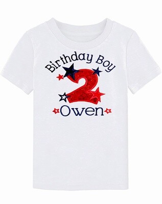 Birthday Boy T-shirt Personalized with Name