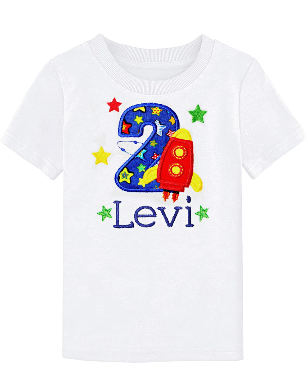Birthday Boy T-shirt Rocket Personalized with Name