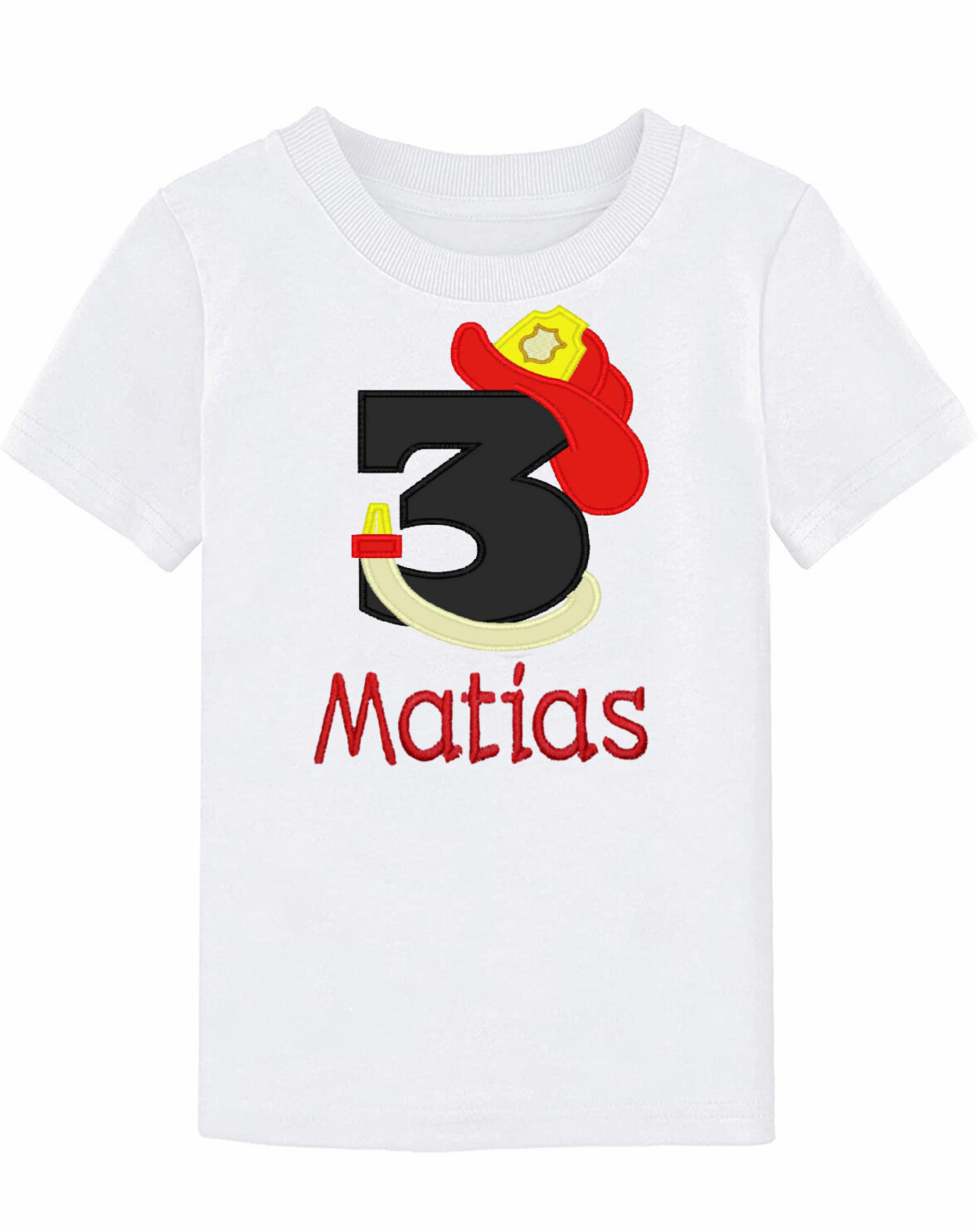 Firefighter Birthday T-Shirt, with Name