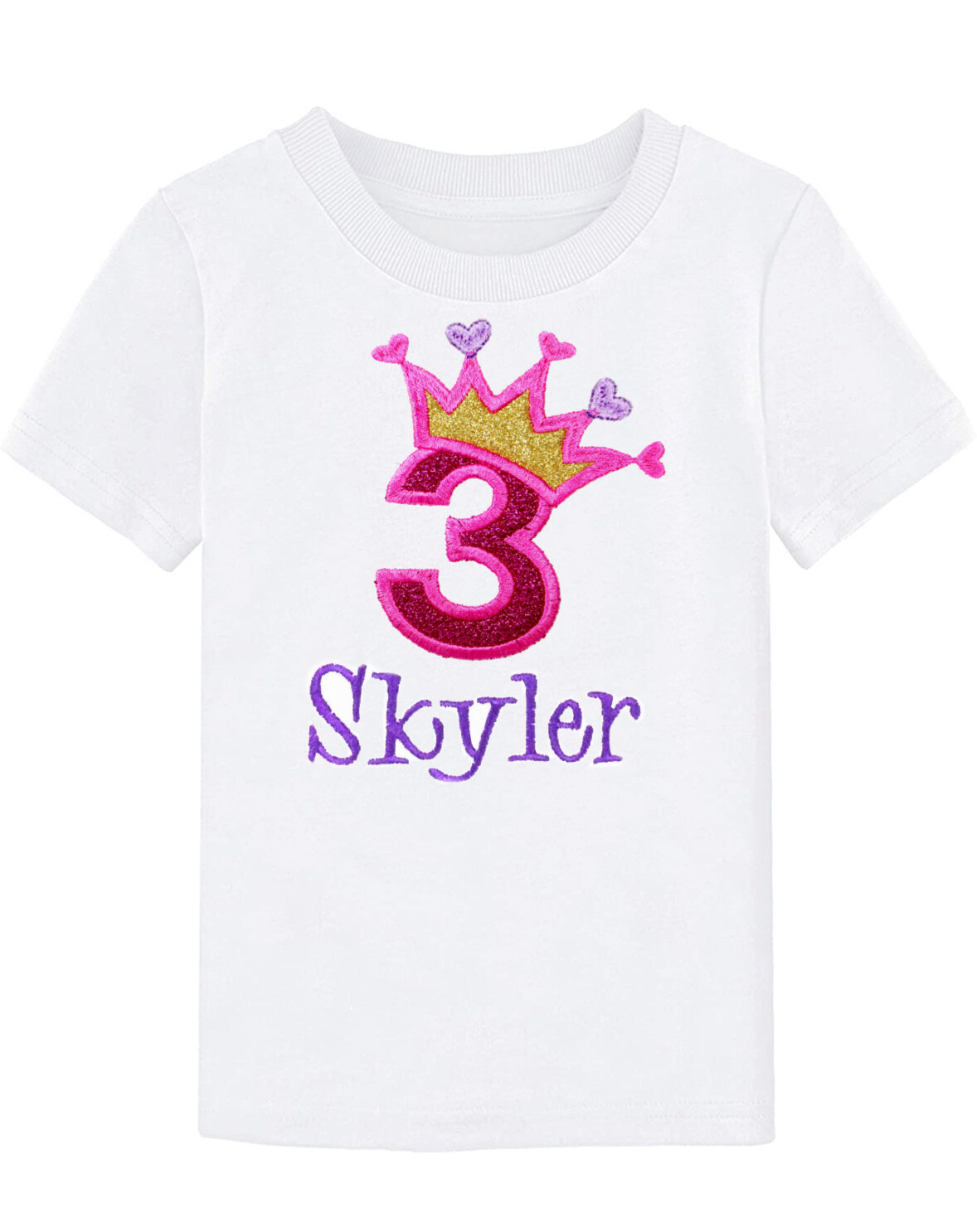 Birthday Girl T-shirt Turning 3 Personalized T-shirt