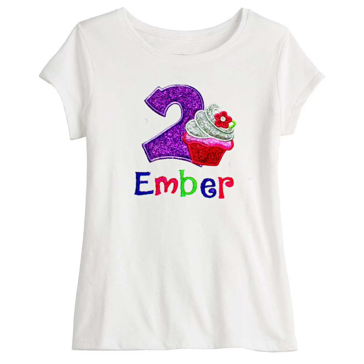 Second Birthday Girl T-Shirt Personalized with Name