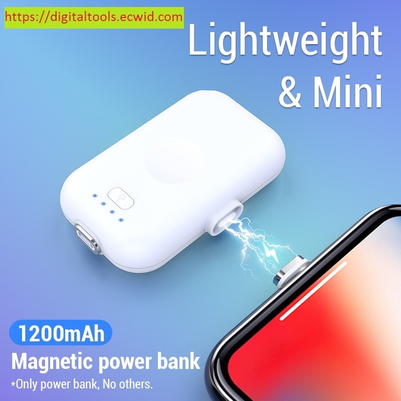 20% Save Magnetic Power Bank For iPhone Micro USB Type C 1200mAh Mini Magnet Charger Power Bank For iPhone iPad Xiaomi Huawei Android Phone 2019