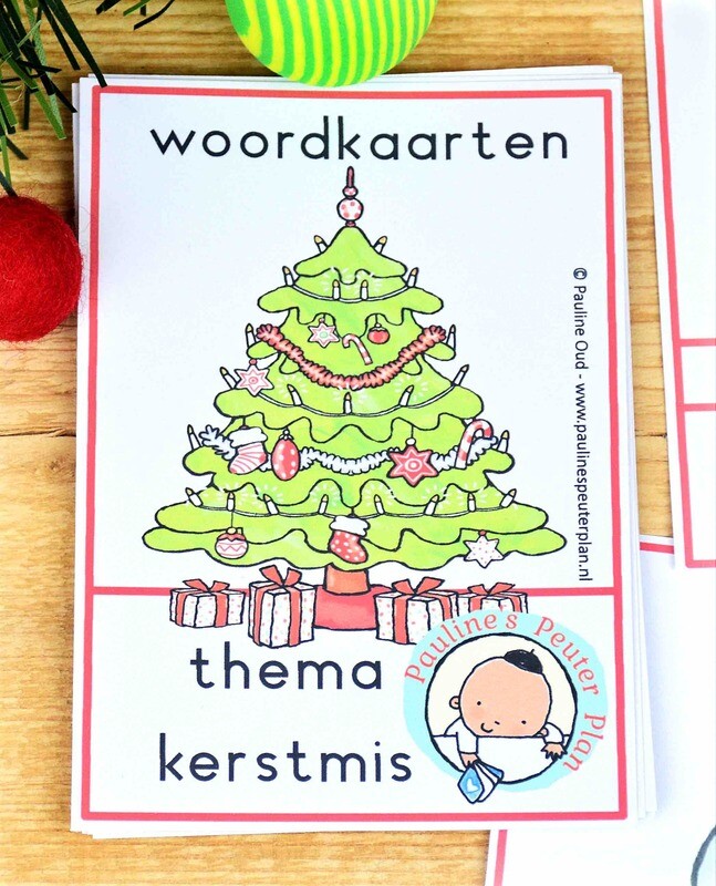 Woord-kaarten Thema Kerstmis