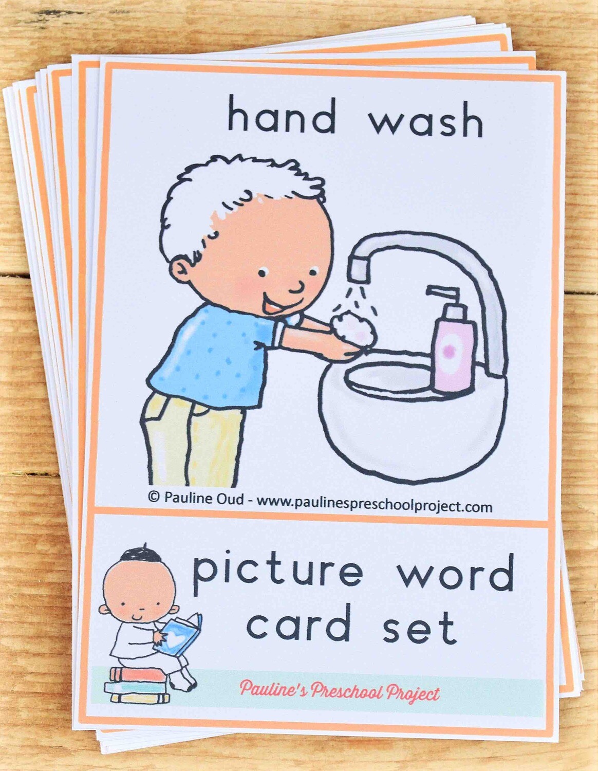Hand Wash Picture Word Card Set