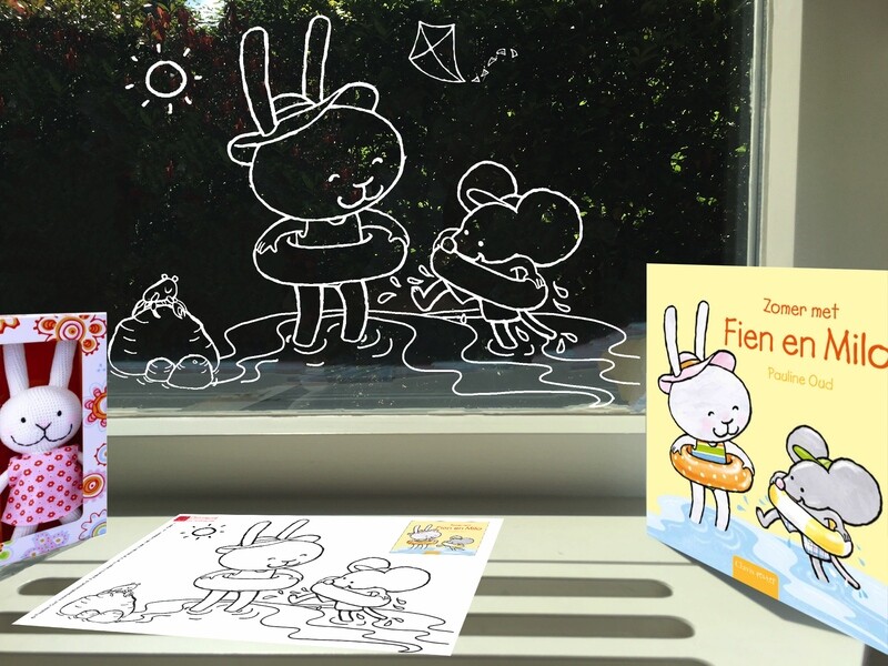 Raam-sjabloon Zomer met Fien en Milo