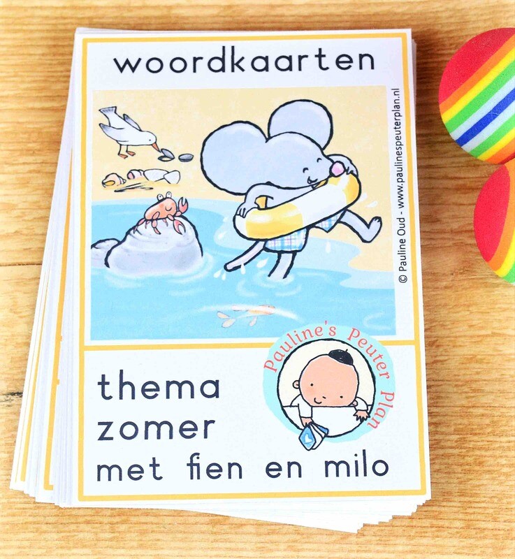 Woordkaarten Zomer met Fien en Milo