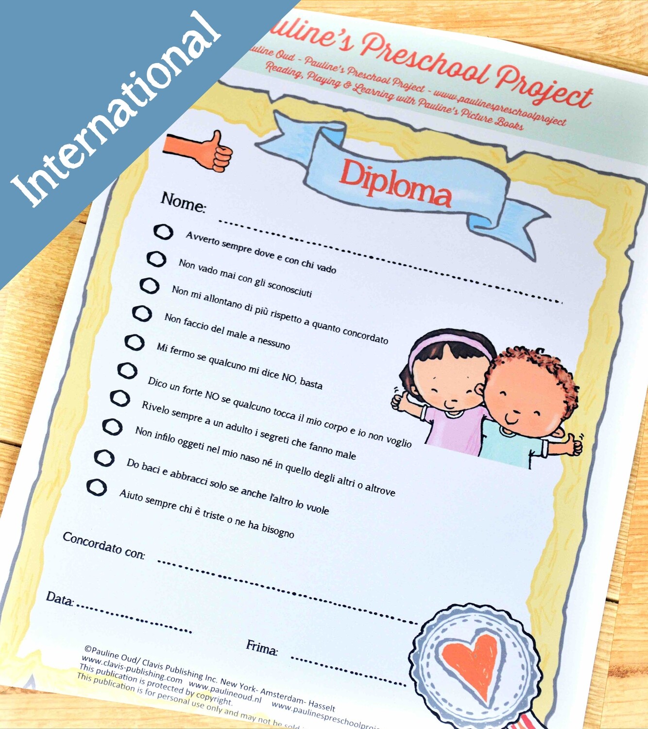 I Promise Diploma Italian version