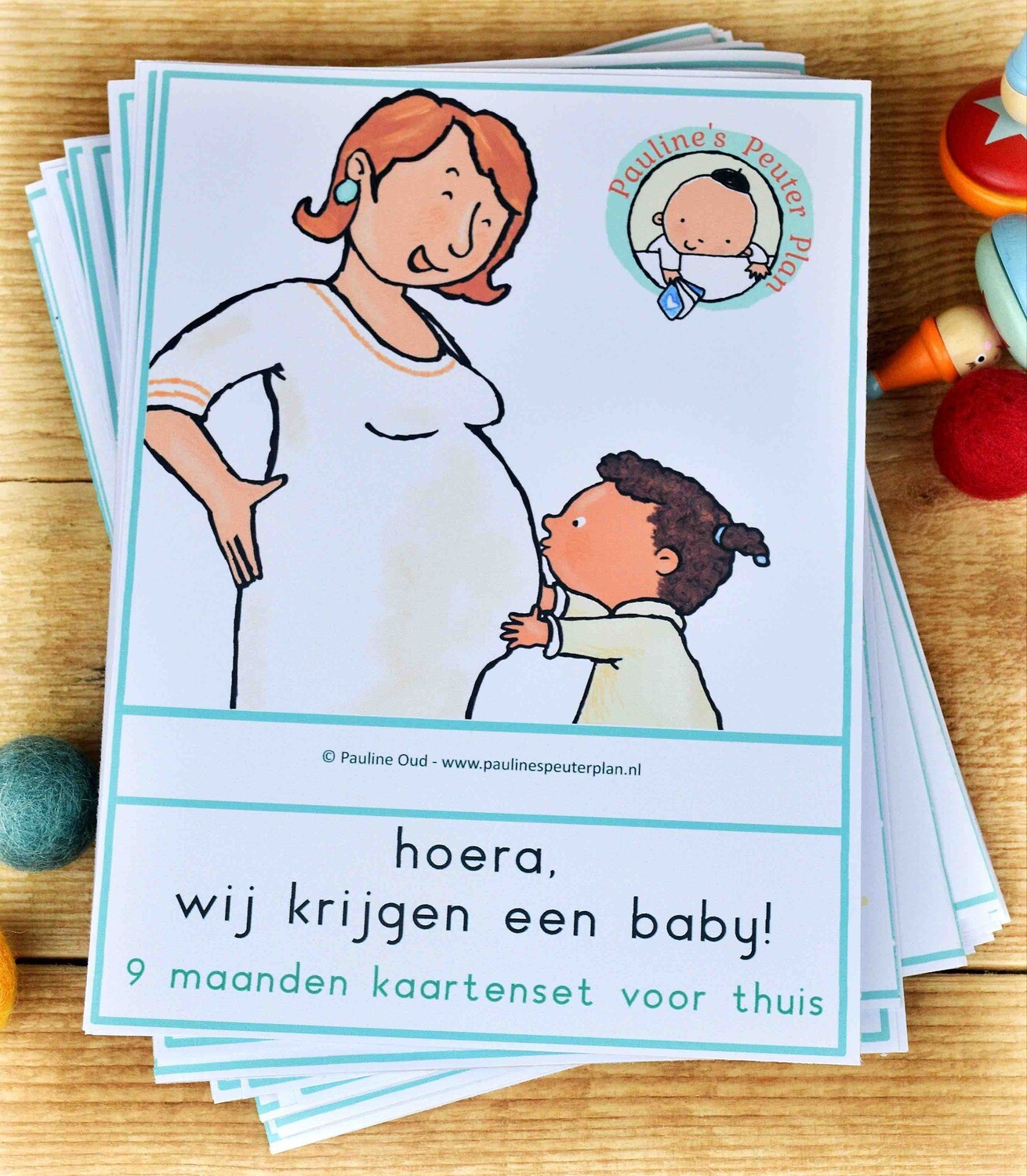 Hoera, wij krijgen een baby! -----
9 maanden kaarten voor thuis