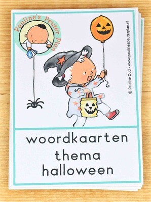 Woord-kaarten Thema Halloween