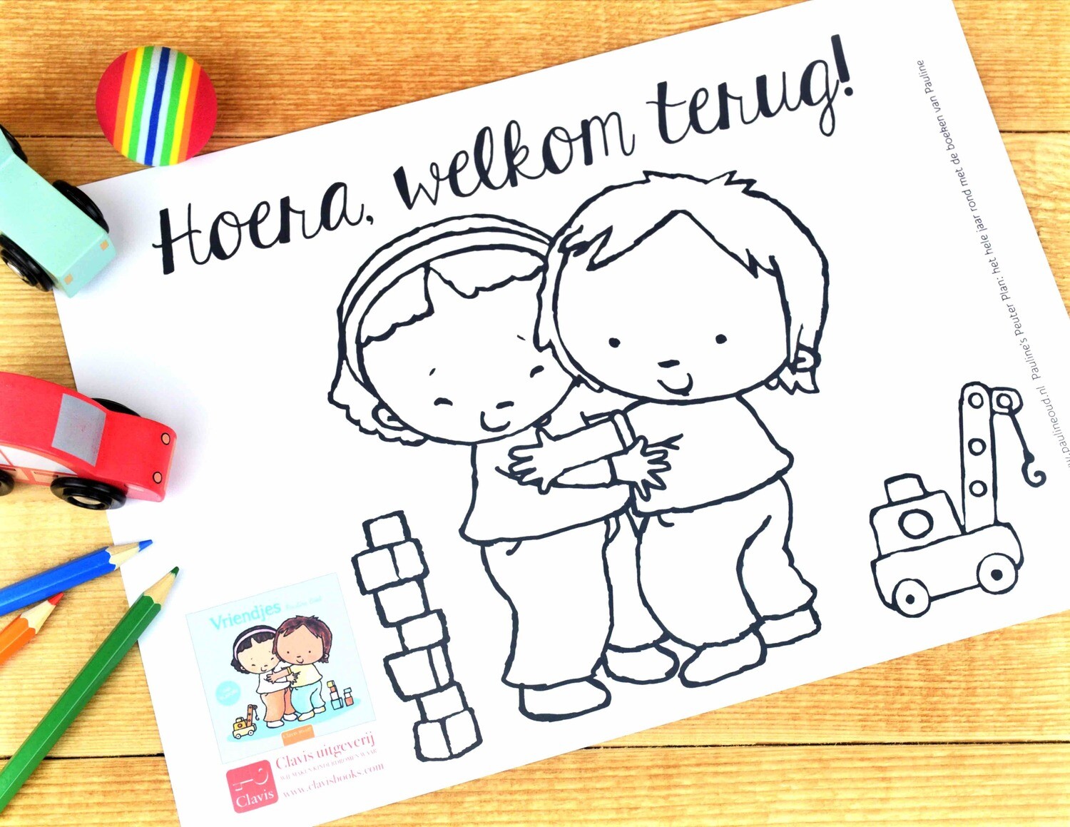Hoera, welkom terug! kleurplaat Hoera, welkom terug! kleurplaat